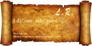 Léner Róbert névjegykártya