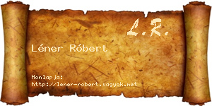 Léner Róbert névjegykártya