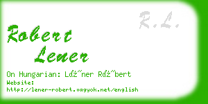 robert lener business card